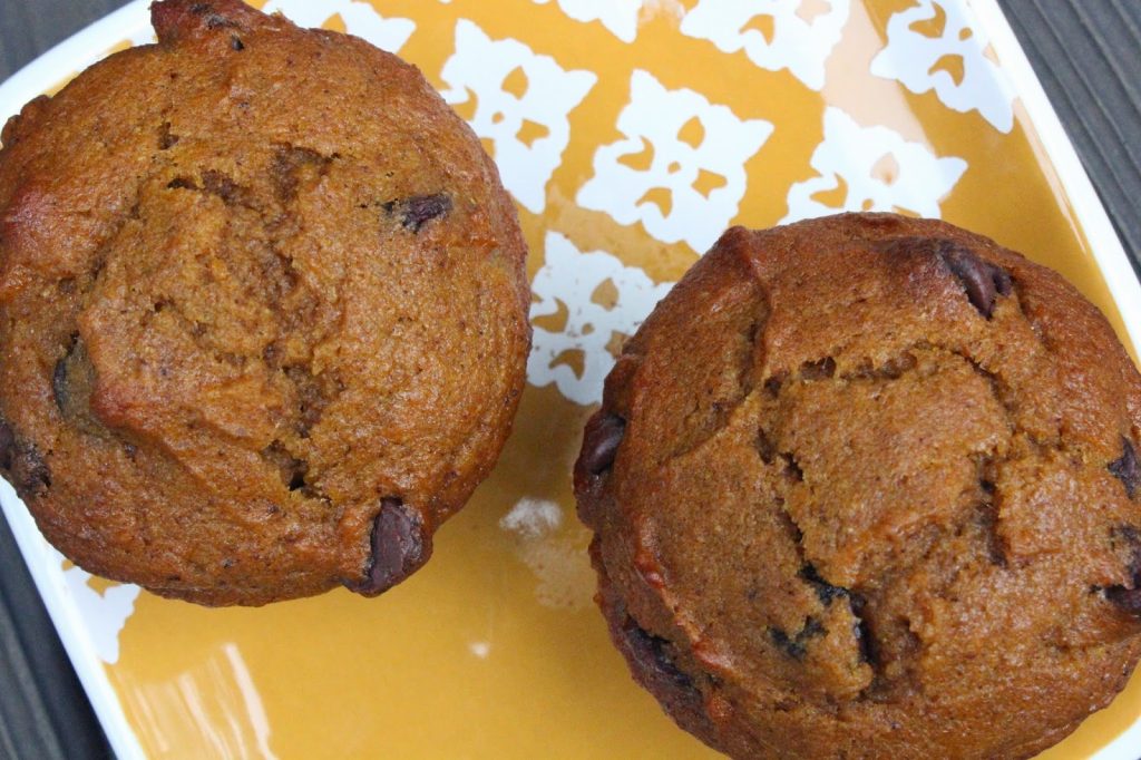 pumpkin chocolate chip muffin